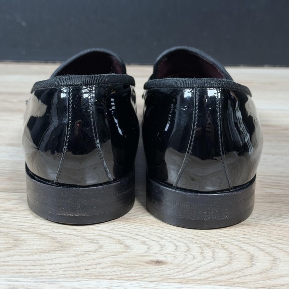 Salvatore Ferragamo Loafers Men Size 8.5 Black Patent Leather Shoes Formal Italy main image 4